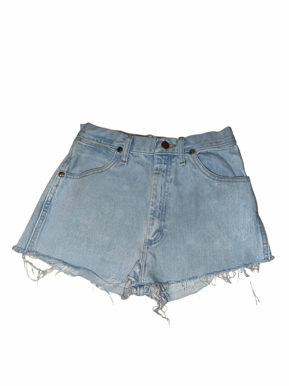 Wrangler Light Blue High-Waist Denim Shorts - Women's 7